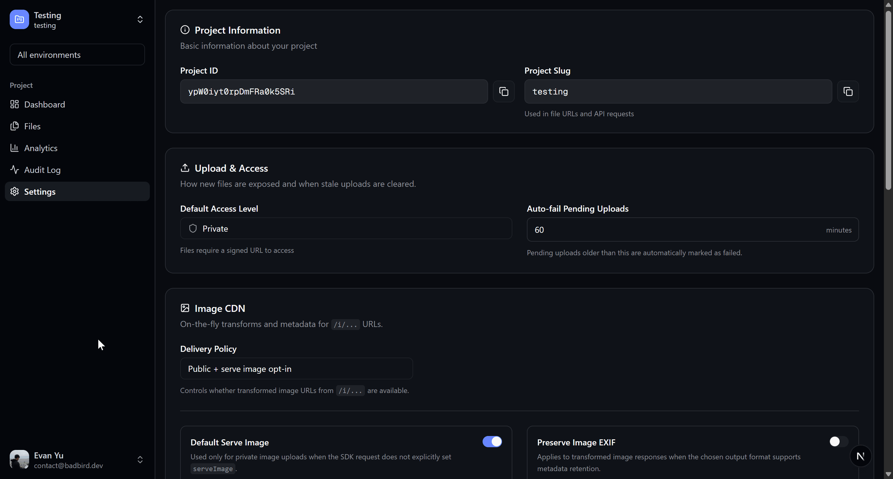 Settings 1